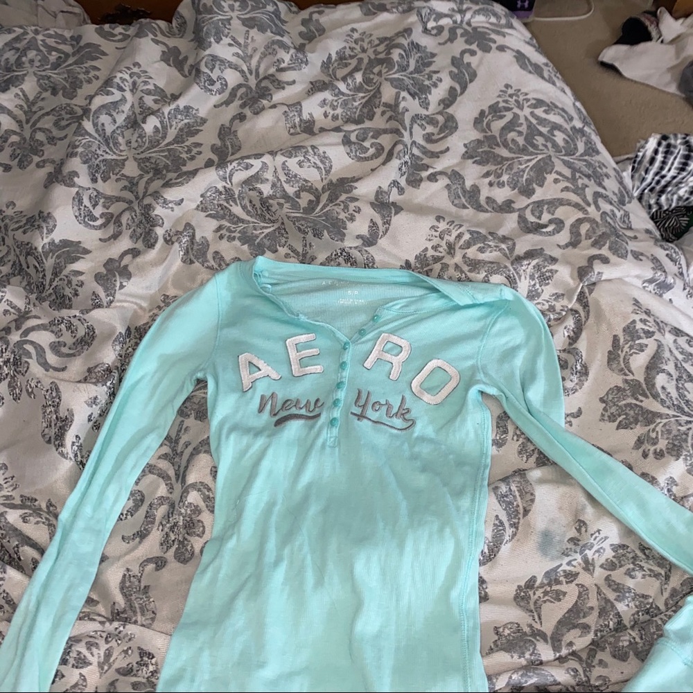 Aeropostale blue long sleeve shirt